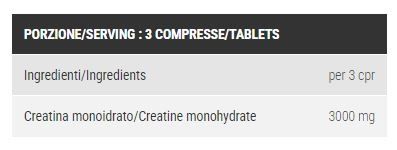 CREATINA TABS MONOIDRATO 400 CPR - PRO NUTRITION