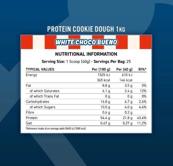 PROTEIN COOKIE DOUGH 1KG - APPLIED NUTRITION