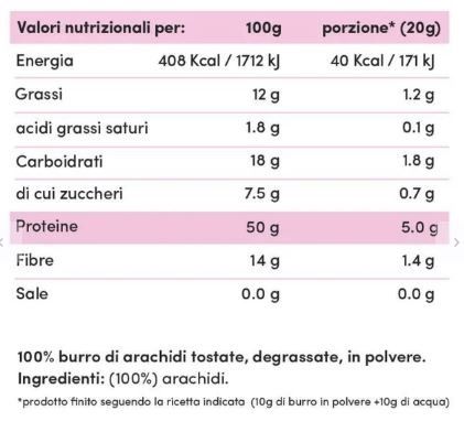 BURRO DI ARACHIDI AL CIOCCOLATO IN POLVERE LOW FAT 150GR - FIT PORN