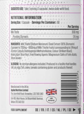 MILK THISTLE 90 CPS - APPLIED NUTRITON