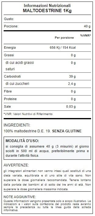 100% MALTODESTRINE 1 KG - WHY SPORT