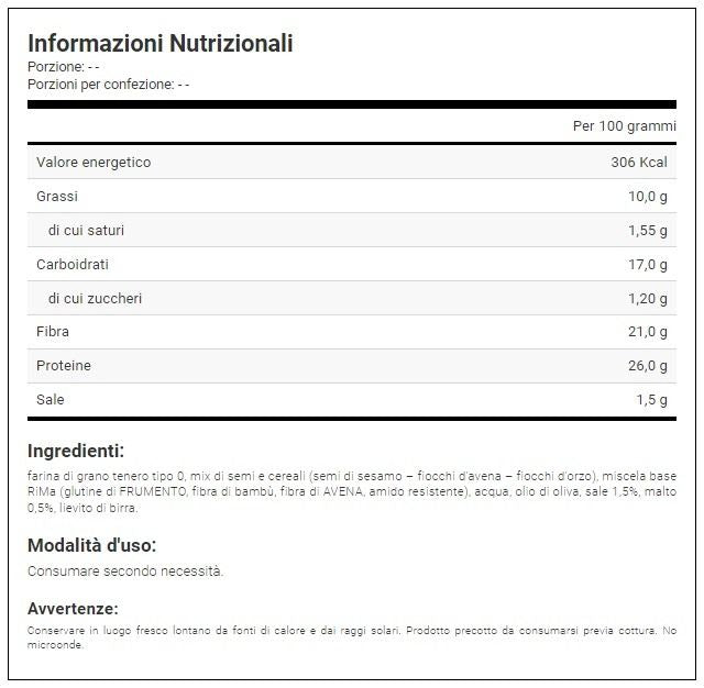 FOCACCIA FIT CROCCANTE PROTEICA - RIMA