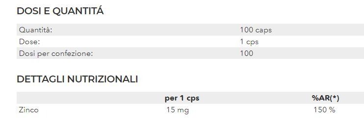 MINERAL ZINC - NUTREND - 100 CPS