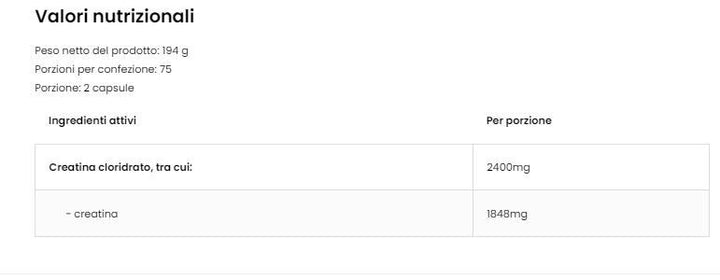 CREATINA HCL 150 CPS - OSTROVIT
