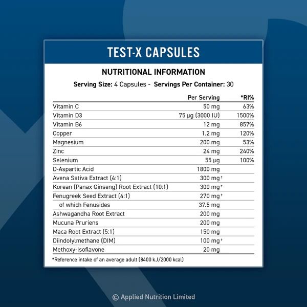 TEST X 120 CPS - APPLIED NUTRITION