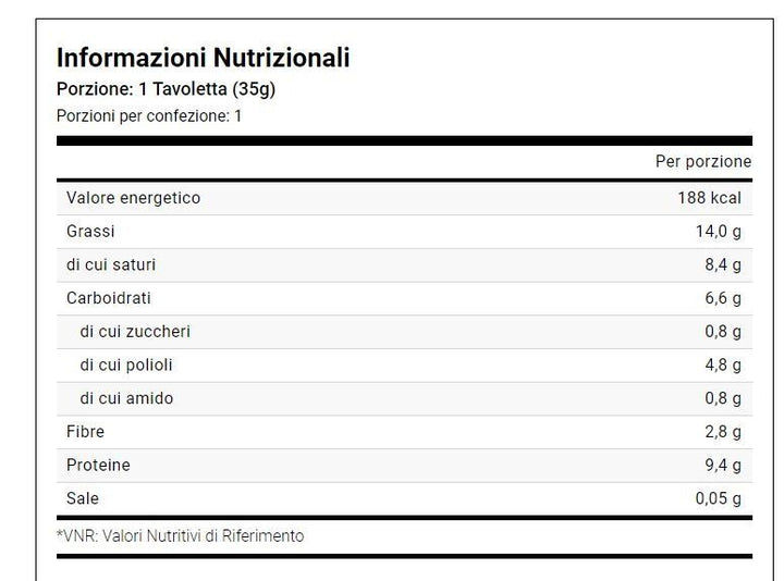 TAVOLETTA DI CIOCCOLATO KETO 35 GR - ENERVIT