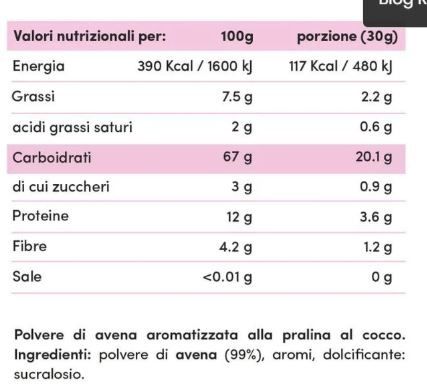 FARINA D'AVENA 750GR - FITPORN