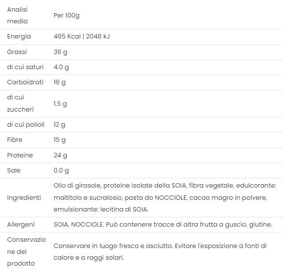 CREMA PROTEICA VEGANA LOW CARB - ASFOODS