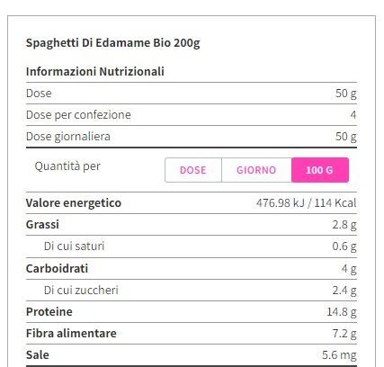 SPAGHETTI DI EDAMAME BIO 200GR - SLENDIER