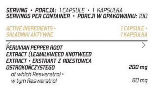 RESVERATROL 100CPS - EVOLITE NUTRITION