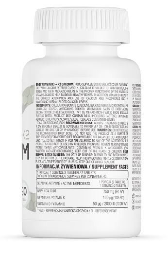 VITAMINA D3 + K2 + CALCIO 90 CPR - OSTROVIT -