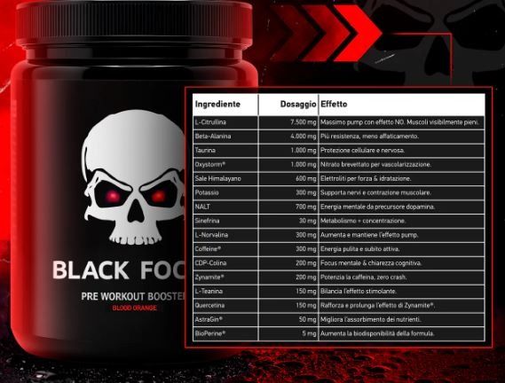 PRE WORKOUT BLACK FOCUS PRO 3.0 400 GR - BLACK FOCUS NUTRITION