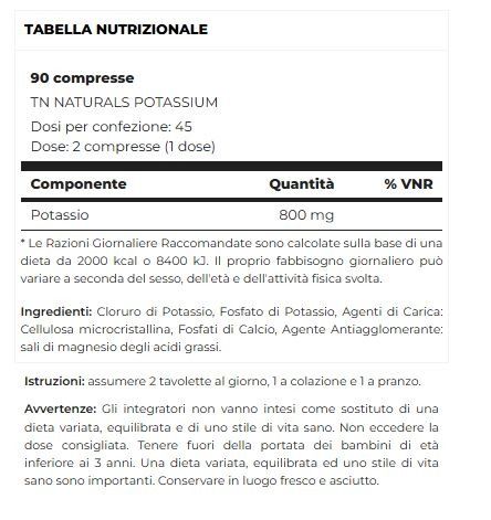 POTASSIO 90 TABS - TSUNAMI