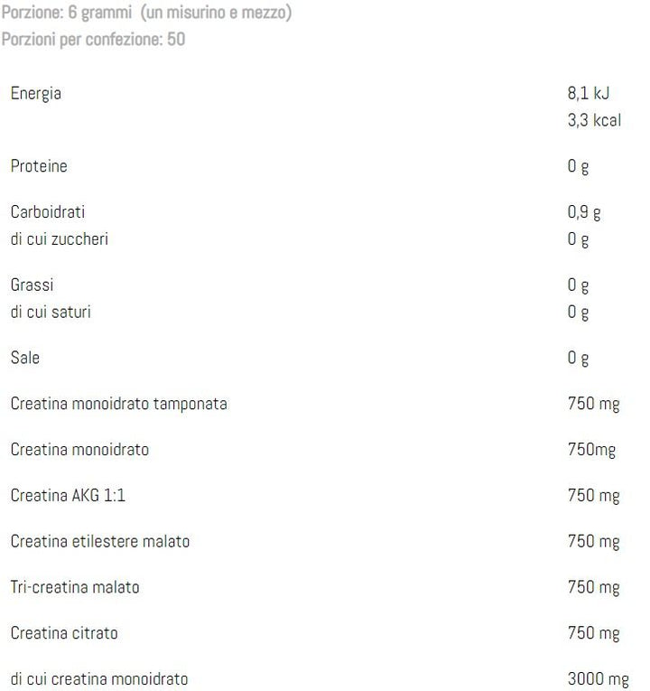 CREATINA 6 FONTI 300 GR - BIO EXTREME