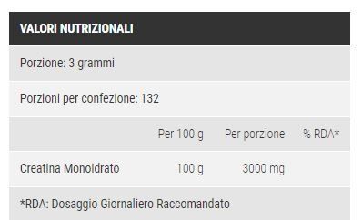 CREATINA MICRONIZZATA  - PRO NUTRITION