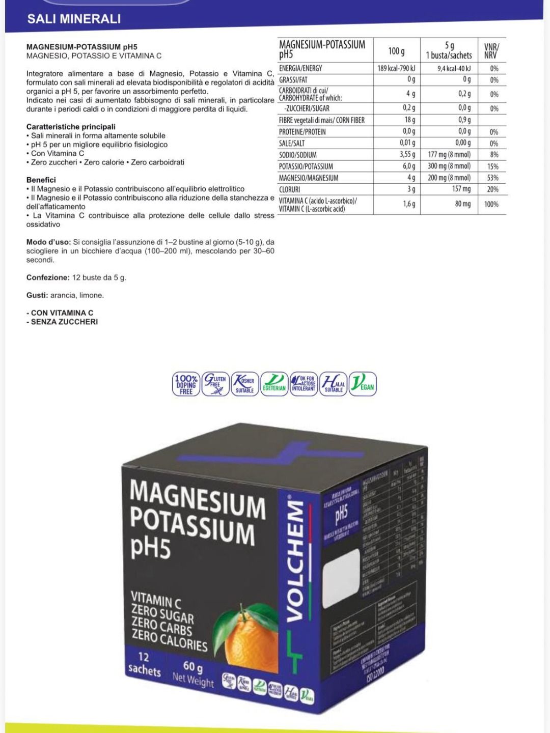 MAGNESIUM POTASSIUM PH5 12 BUSTINE - VOLCHEM