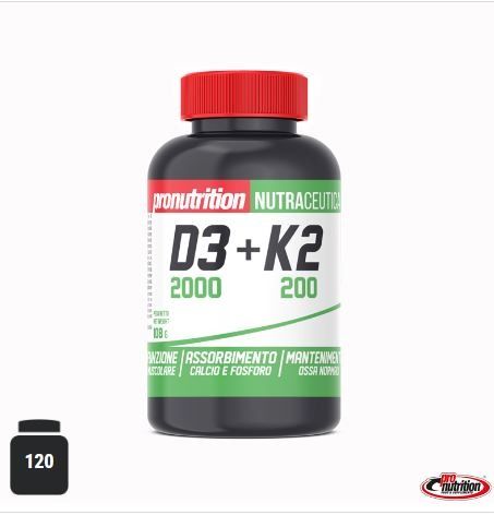 VITAMINA D3 2000 + K2 200 - 120 CPR - PRO NUTRITION