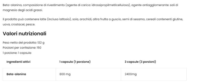 BETA  ALANINE 2400 150 CPS  - OSTROVIT