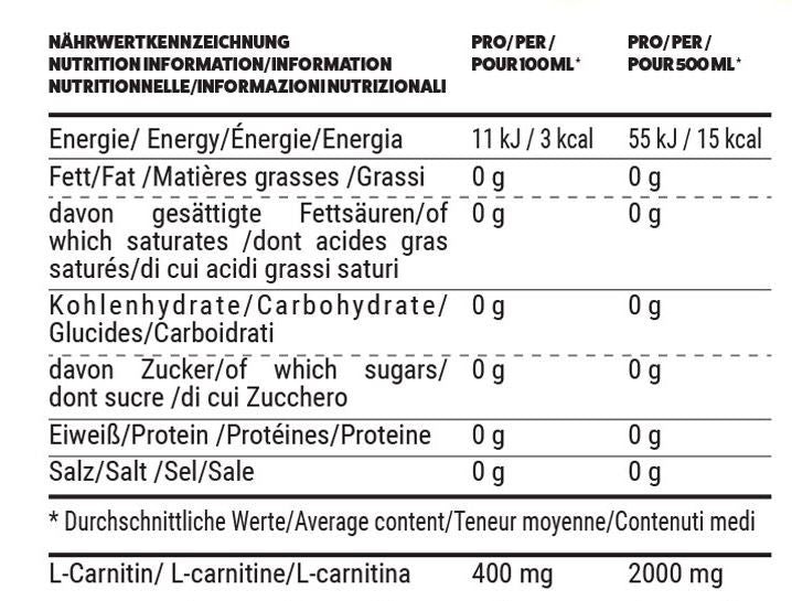 L-CARNITINE WATER 200 MG - INKOSPOR