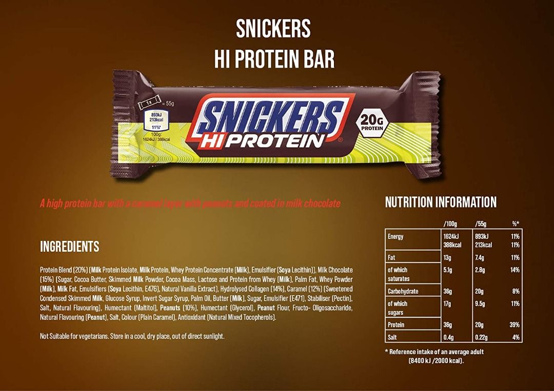 SNICKERS HI PROTEIN BAR VARI GUSTI