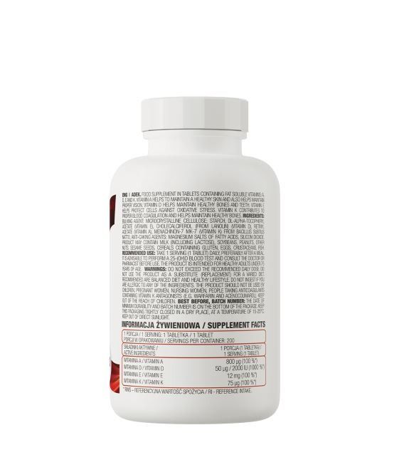 ADEK - FONTE DI VITAMINE LIPOSOLUBILI -  200 CPR - OSTROVIT