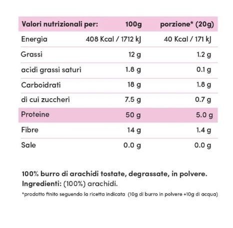 BURRO DI ARACHIDI IN POLVERE LOW FAT 150 GR - FIT PORN