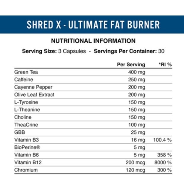 SHRED-X 90 CPS - APPLIED NUTRITION